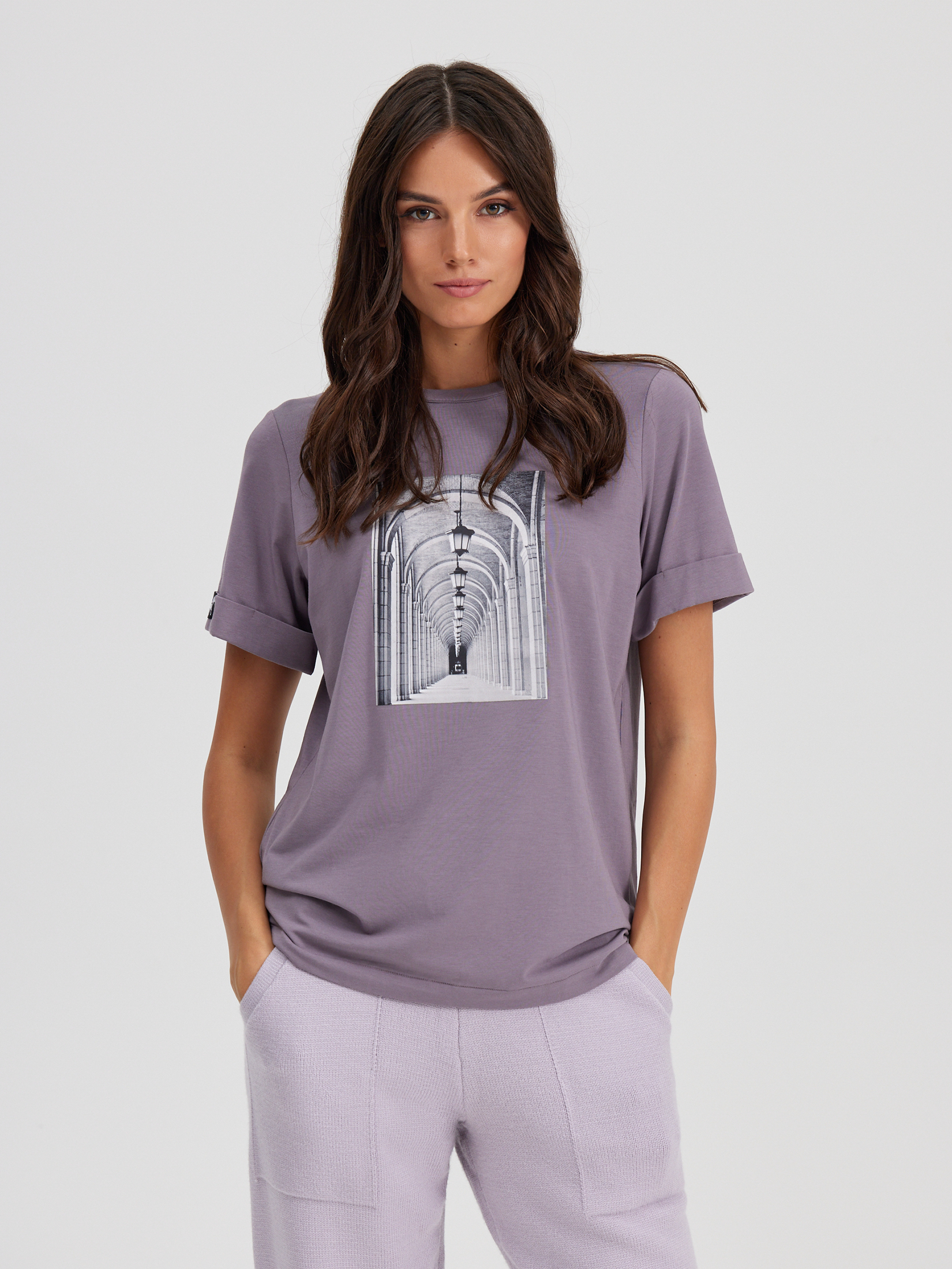 Футболка женская серый меланж футболка sol s размер l фиолетовый