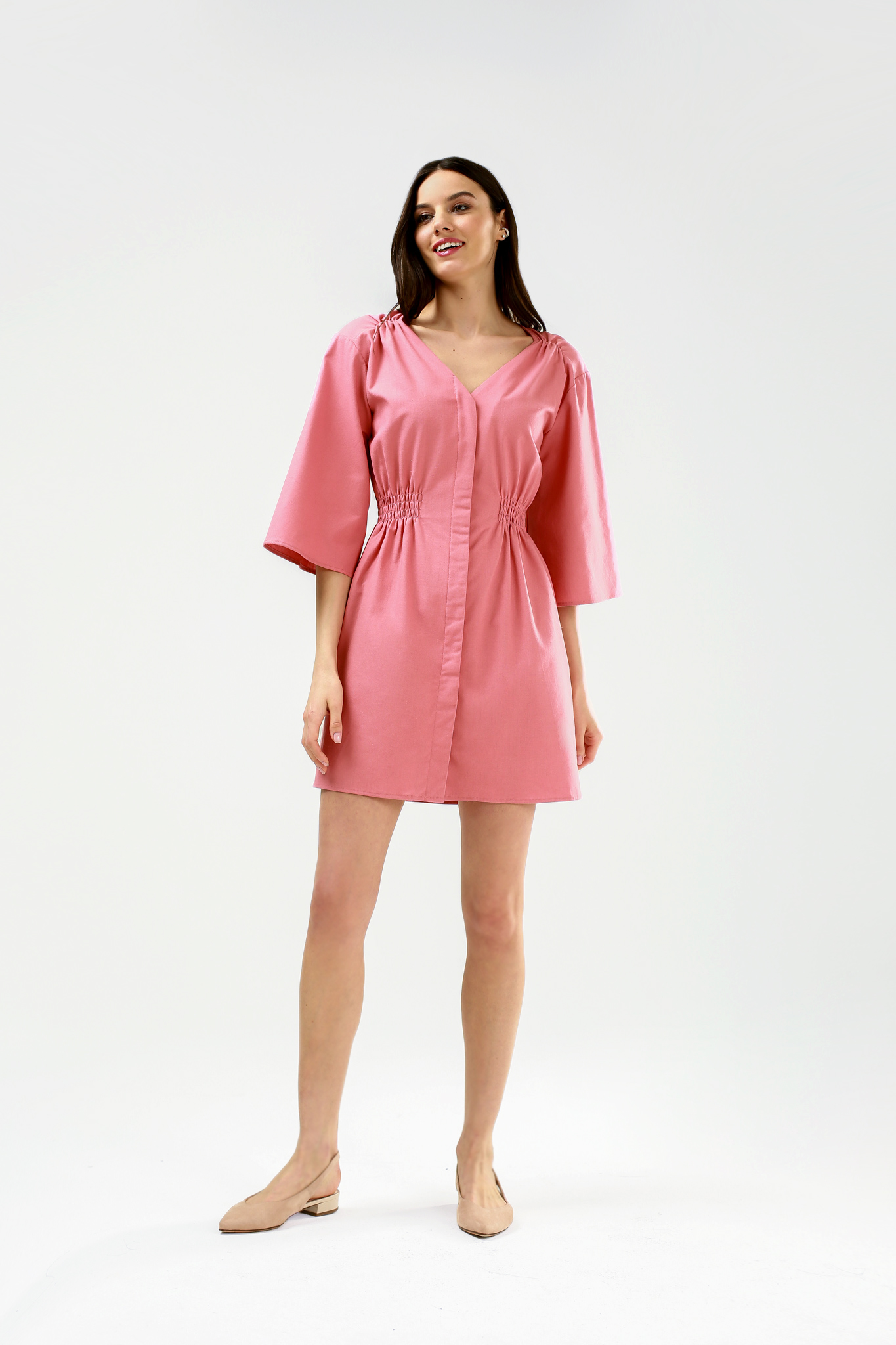 Платье женское терракотовое платье oxilife размер 44 розовый
