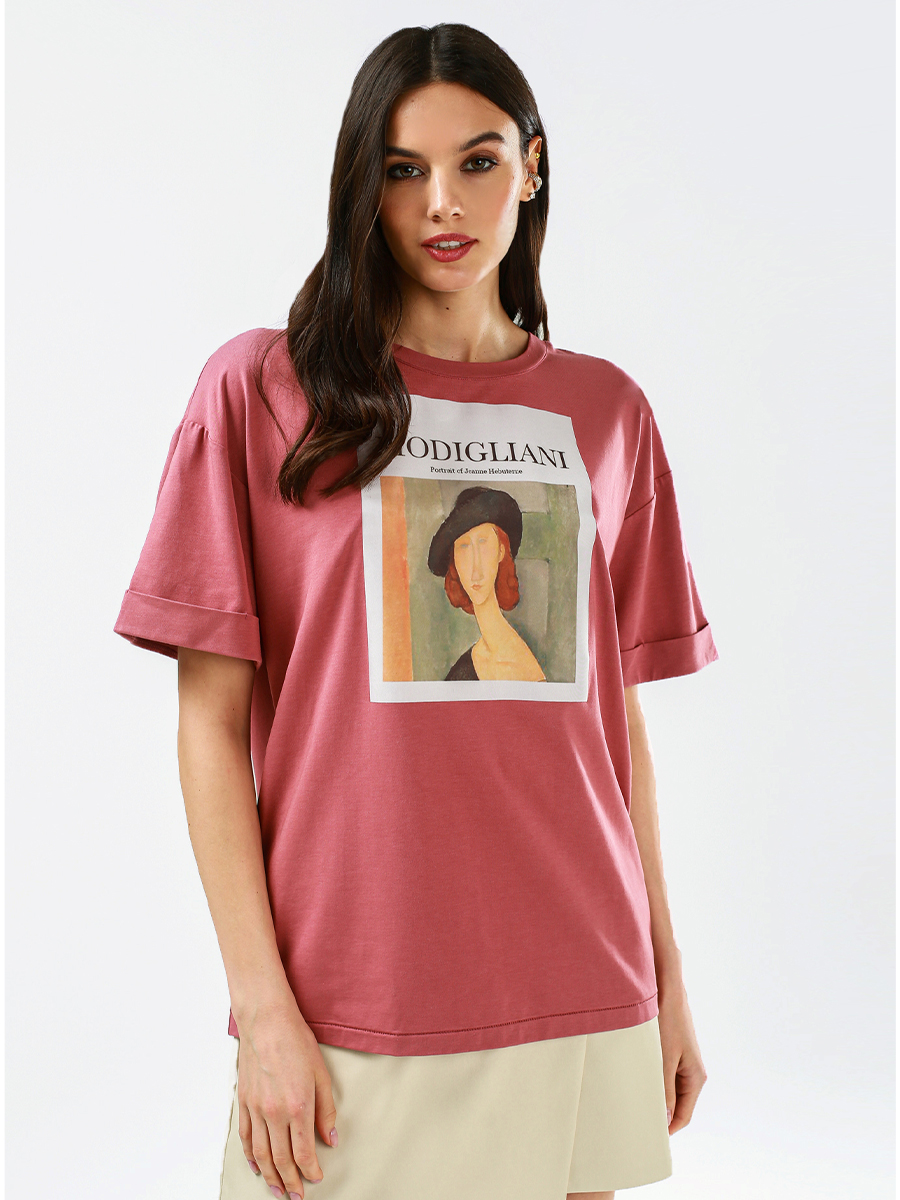 Футболка женская терракотовая футболка sol s размер l розовый
