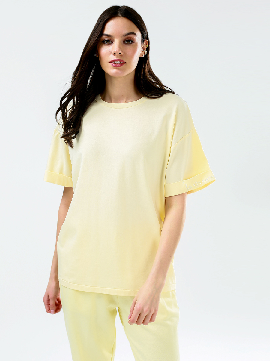 футболка sol s размер m желтый Футболка женская ванильная