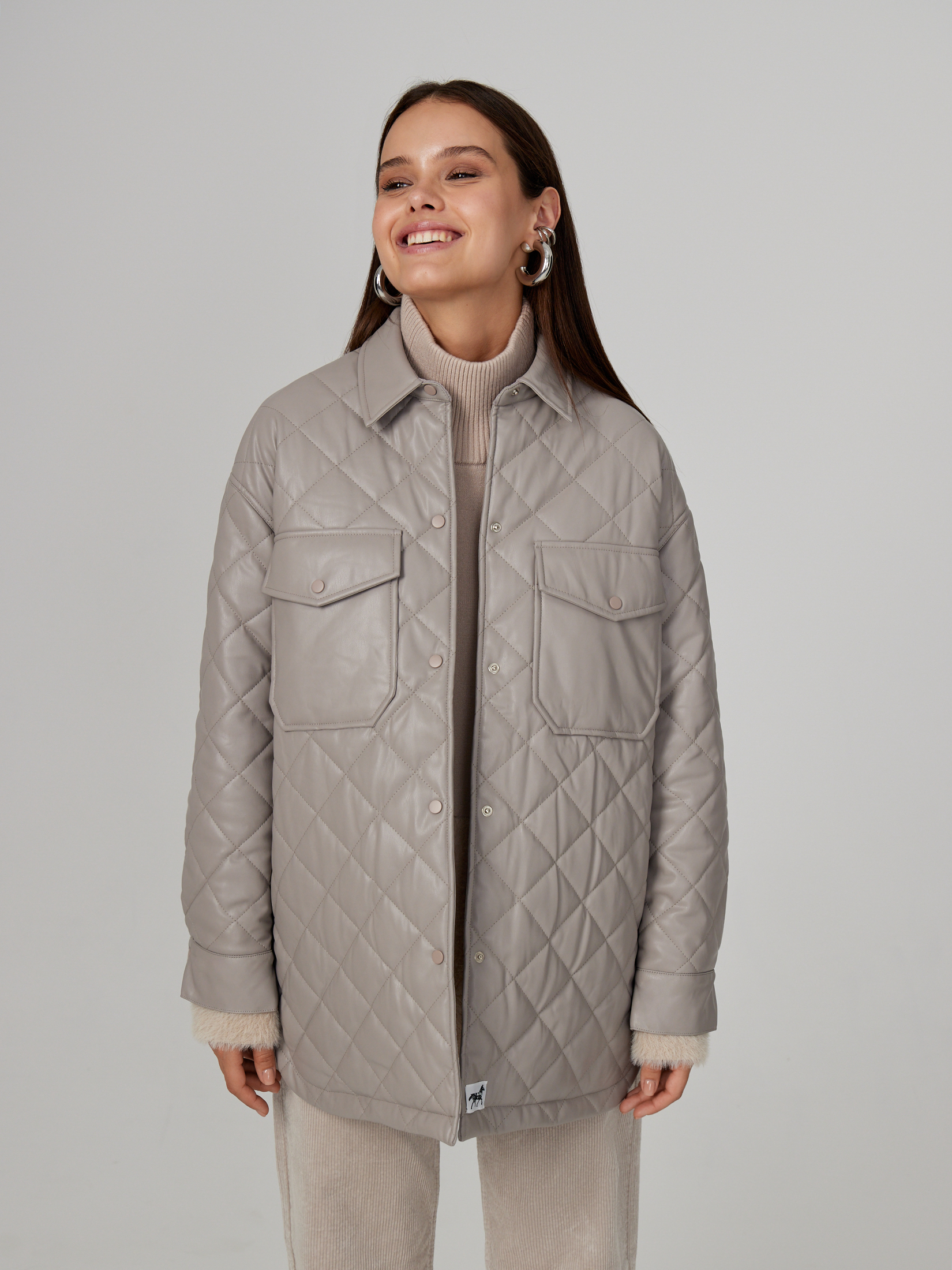 Куртка женская дымчатая куртка demix размер 44 46 серый