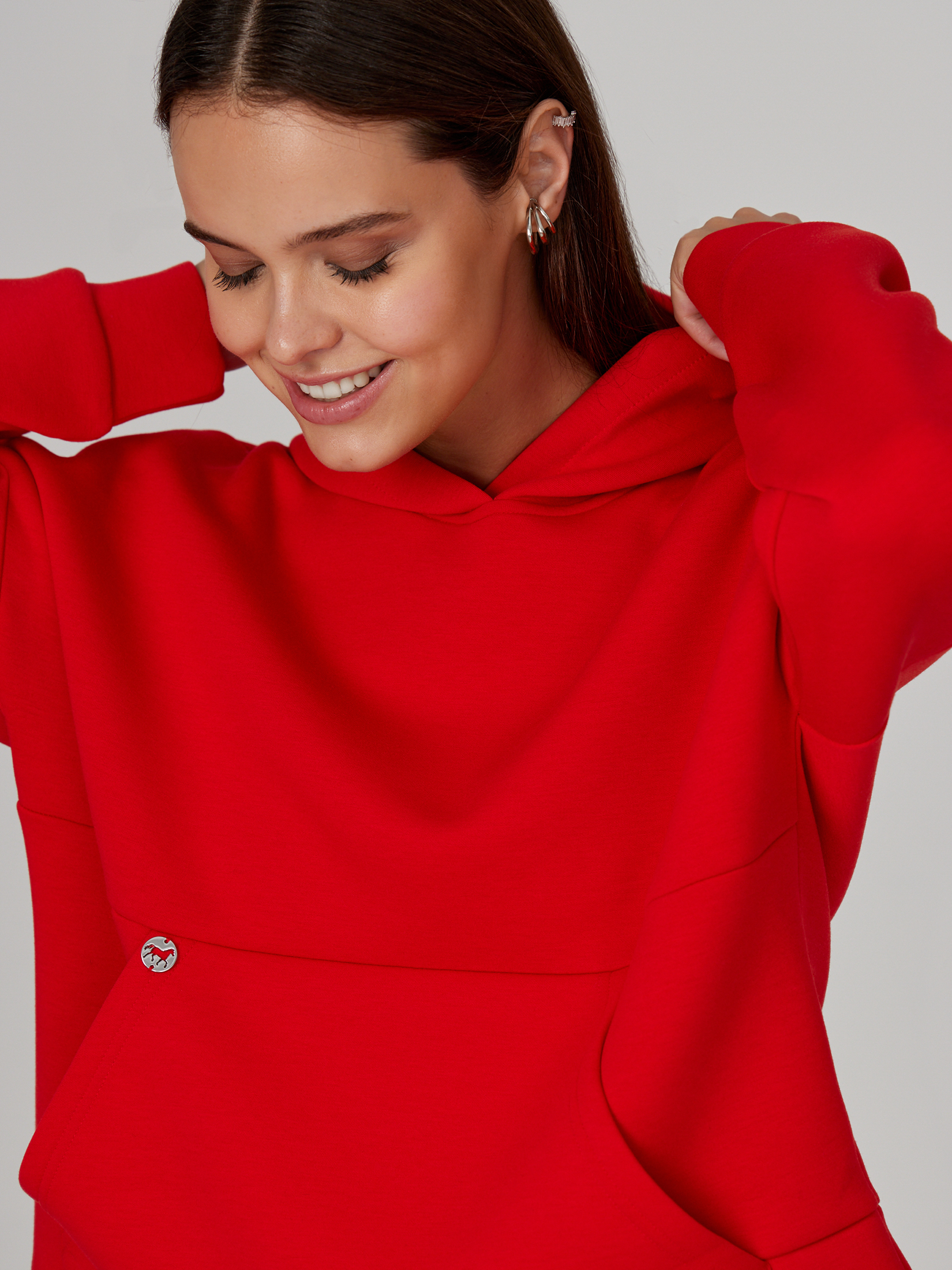 Толстовка женская красная футболка женская metropolitan красная размер s