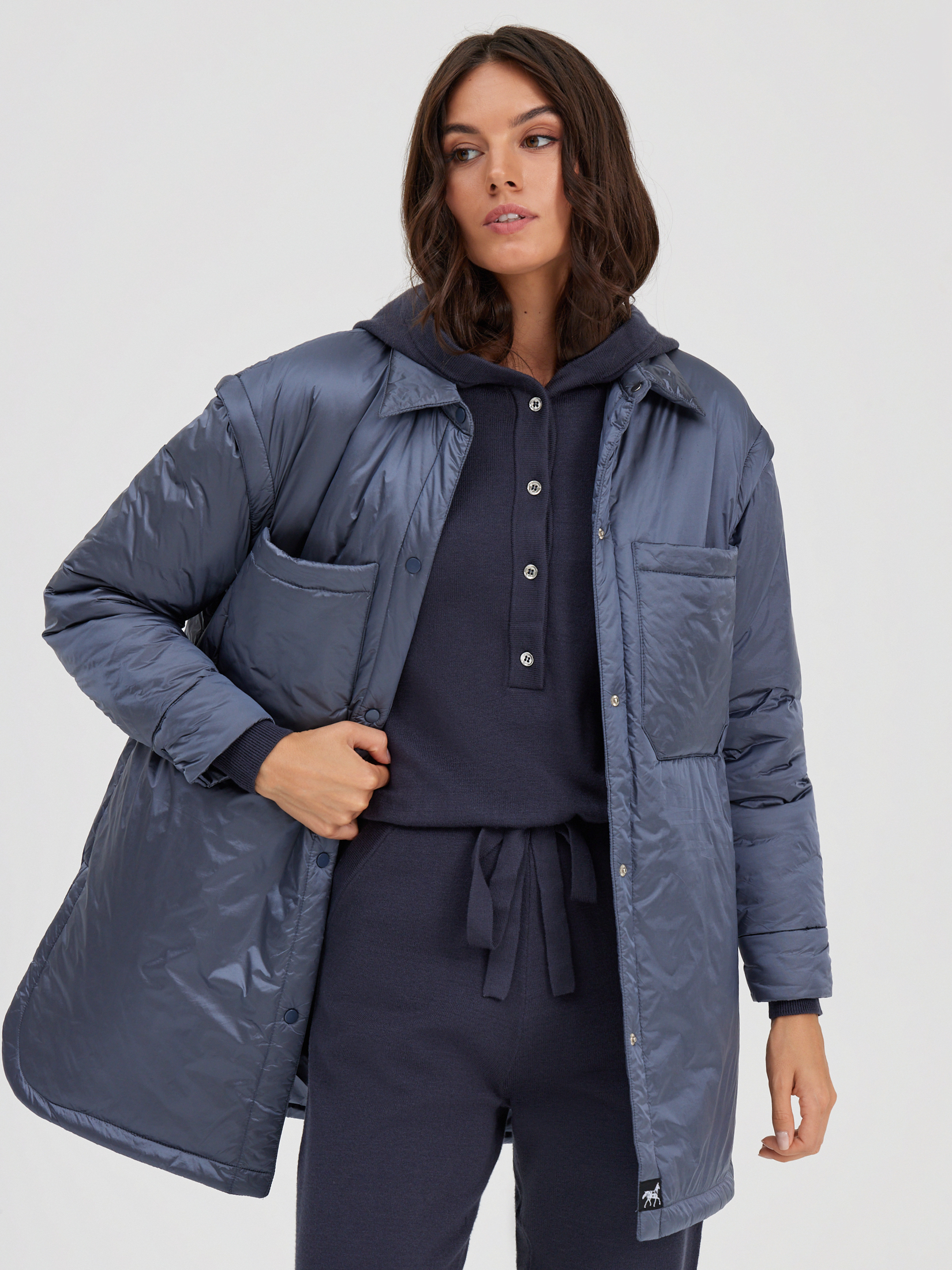 Куртка женская антрацитовая куртка demix размер 44 46 серый