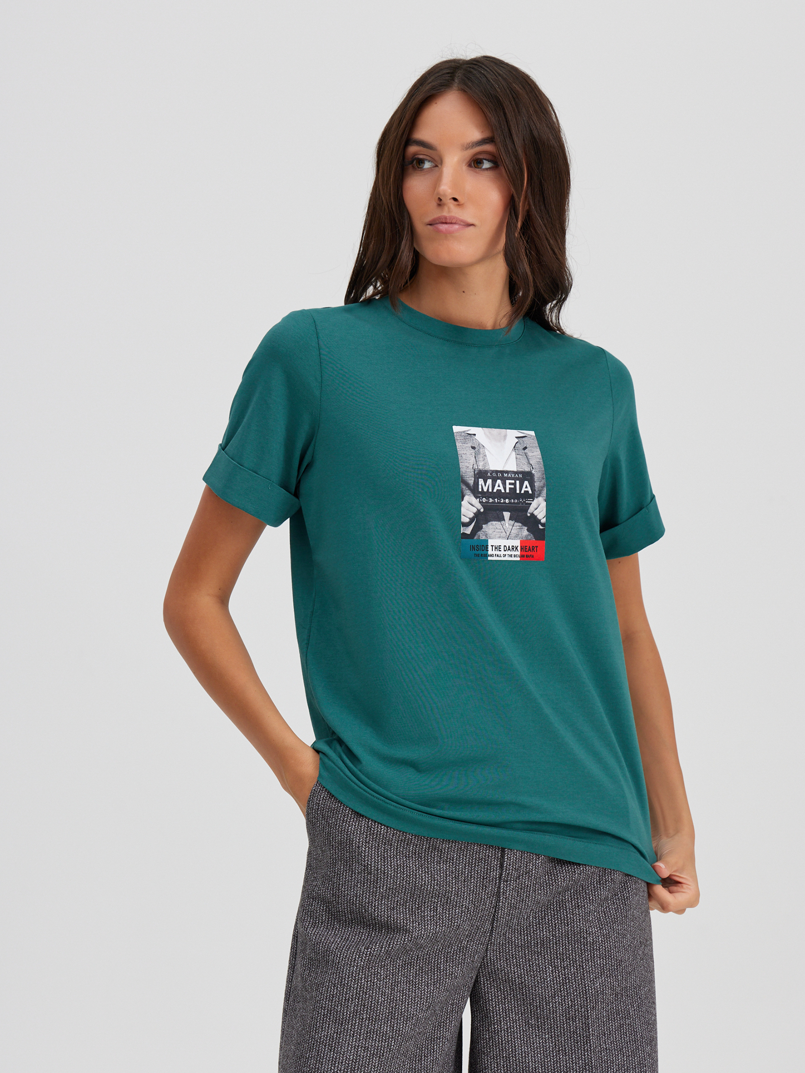 футболка sol s размер m зеленый Футболка женская изумрудная