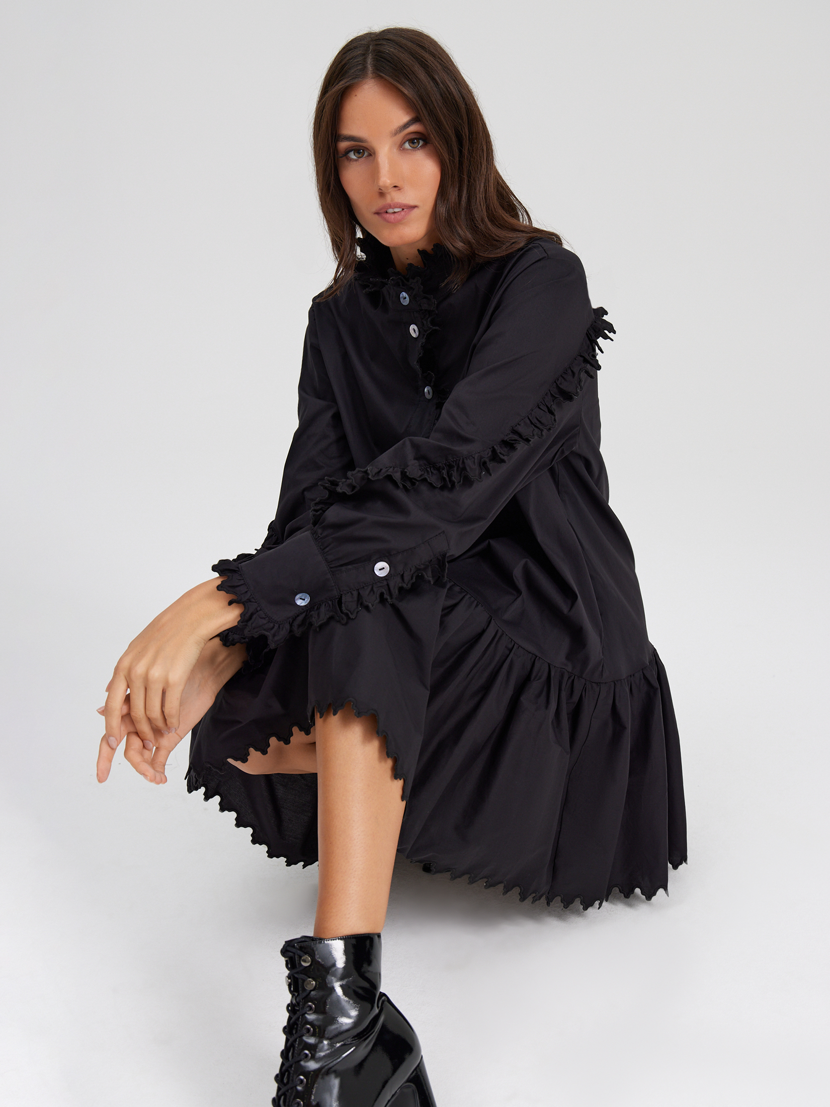 Платье женское черное платье vitkova размер 44 46 черный