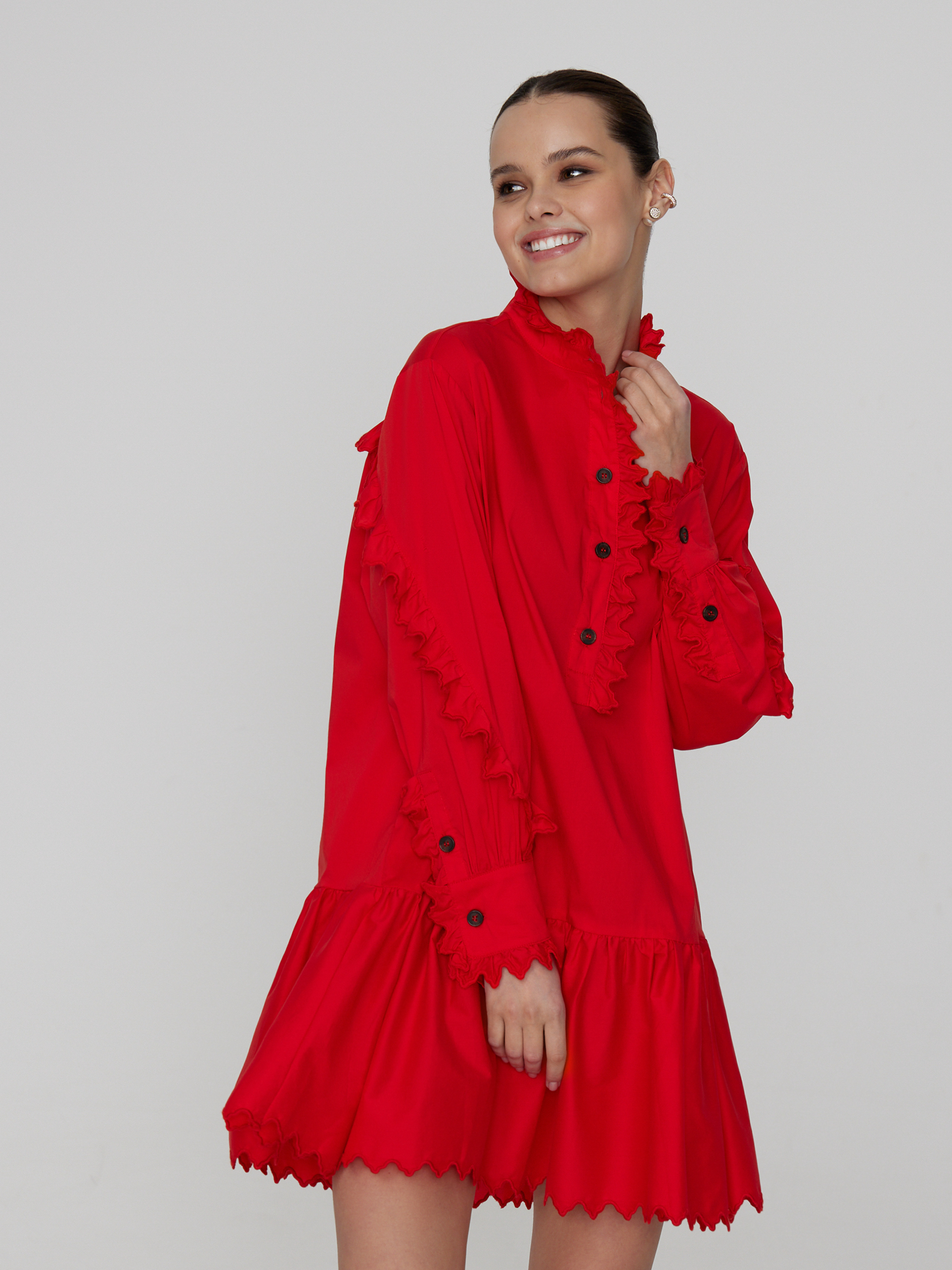Платье женское красное платье zara ярко красное 44 размер