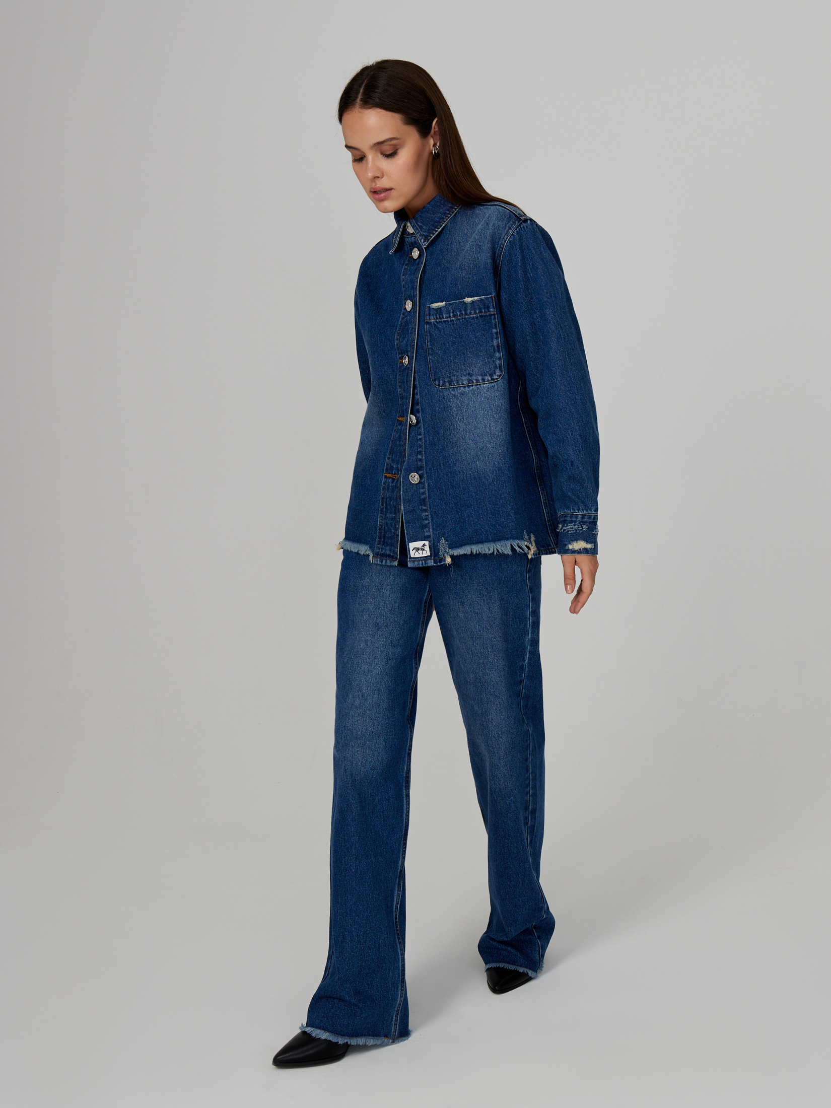 Джинсы женские темно-синие джинсы fb sister узкие 44 46 размер