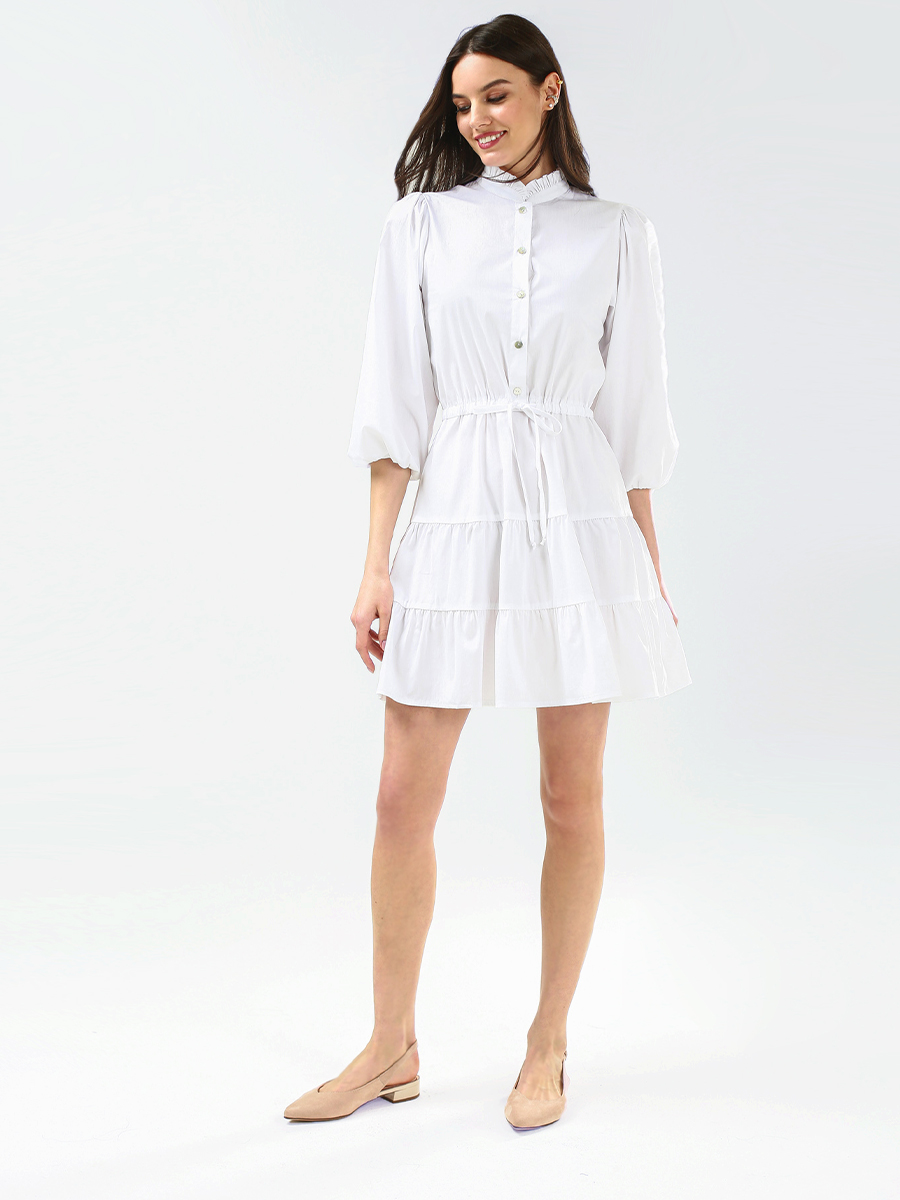 Платье женское белое платье базовое 42 44 размер
