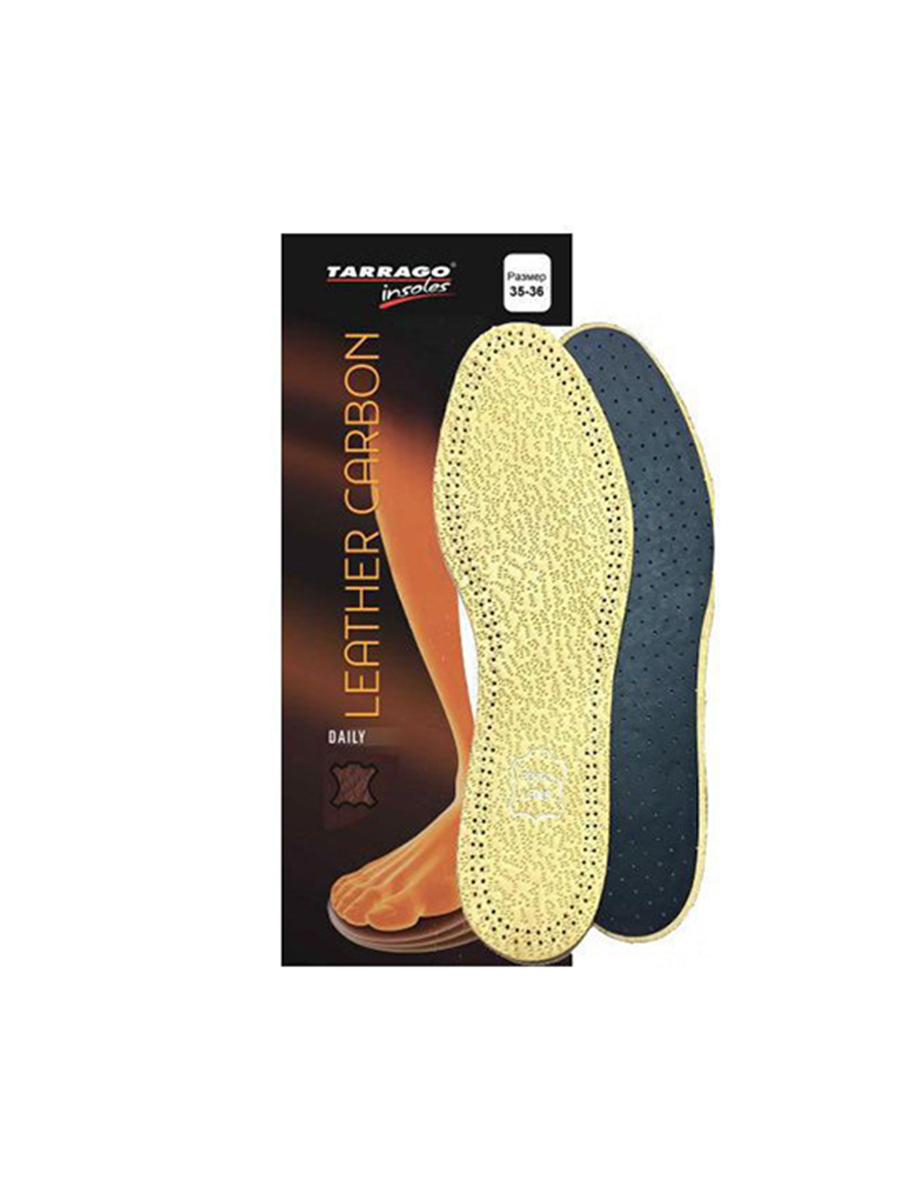 Стельки для обуви Tarrago Leather Carbon р.37/38 стельки латексные антибактериальные tarrago protect б р