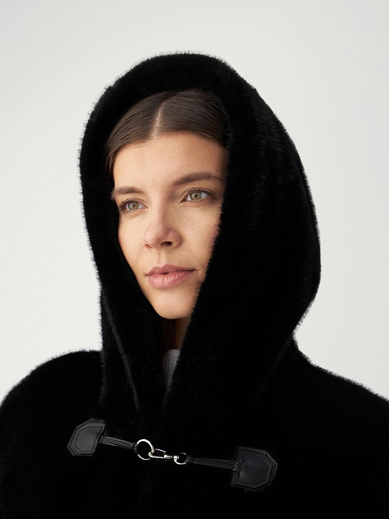 Пальто P24W-F02-CB-011 BLK фото - 9