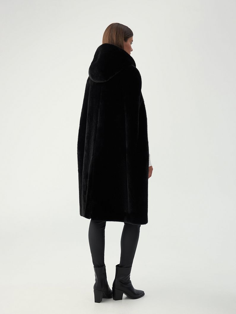 Пальто P24W-F02-CB-011 BLK фото - 11