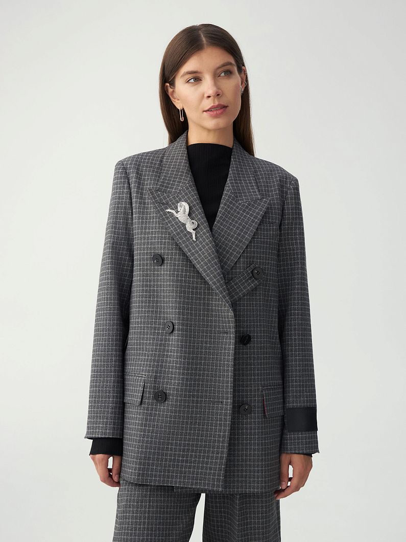 Жакет женский серый меланж купить за 10 990 руб. рублей в интернет